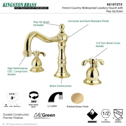 Hot French Country 3-Hole 8-Inch Widespread Bathroom Faucet 8