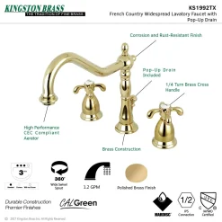 Outlet French Country Deck Mount 8-Inch Widespread Bathroom Faucet 8