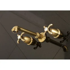 Outlet French Country 2-Handle Wall Mount Roman Tub Faucet Tub Faucets