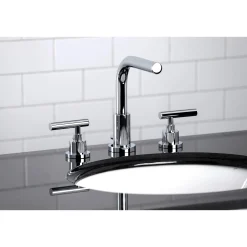 New FSC895XCML-P Manhattan Widespread Bathroom Faucet with Brass Pop-Up 8