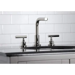 New FSC895XCML-P Manhattan Widespread Bathroom Faucet with Brass Pop-Up 8