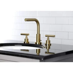 New FSC895XCML-P Manhattan Widespread Bathroom Faucet with Brass Pop-Up 8
