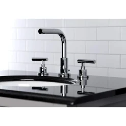 New FSC895XCML-P Manhattan Widespread Bathroom Faucet with Brass Pop-Up 8