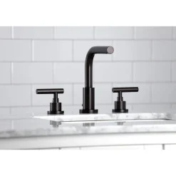 New FSC895XCML-P Manhattan Widespread Bathroom Faucet with Brass Pop-Up 8