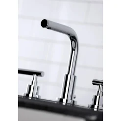 New FSC895XCML-P Manhattan Widespread Bathroom Faucet with Brass Pop-Up 8