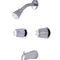 Sale Generic Two Handle Tub and Shower Faucet in Polished Chrome Tub & Shower Sets