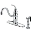 Discount Georgian 8" Centerset Kitchen Faucet with Brass Sprayer Faucets With Side Spray