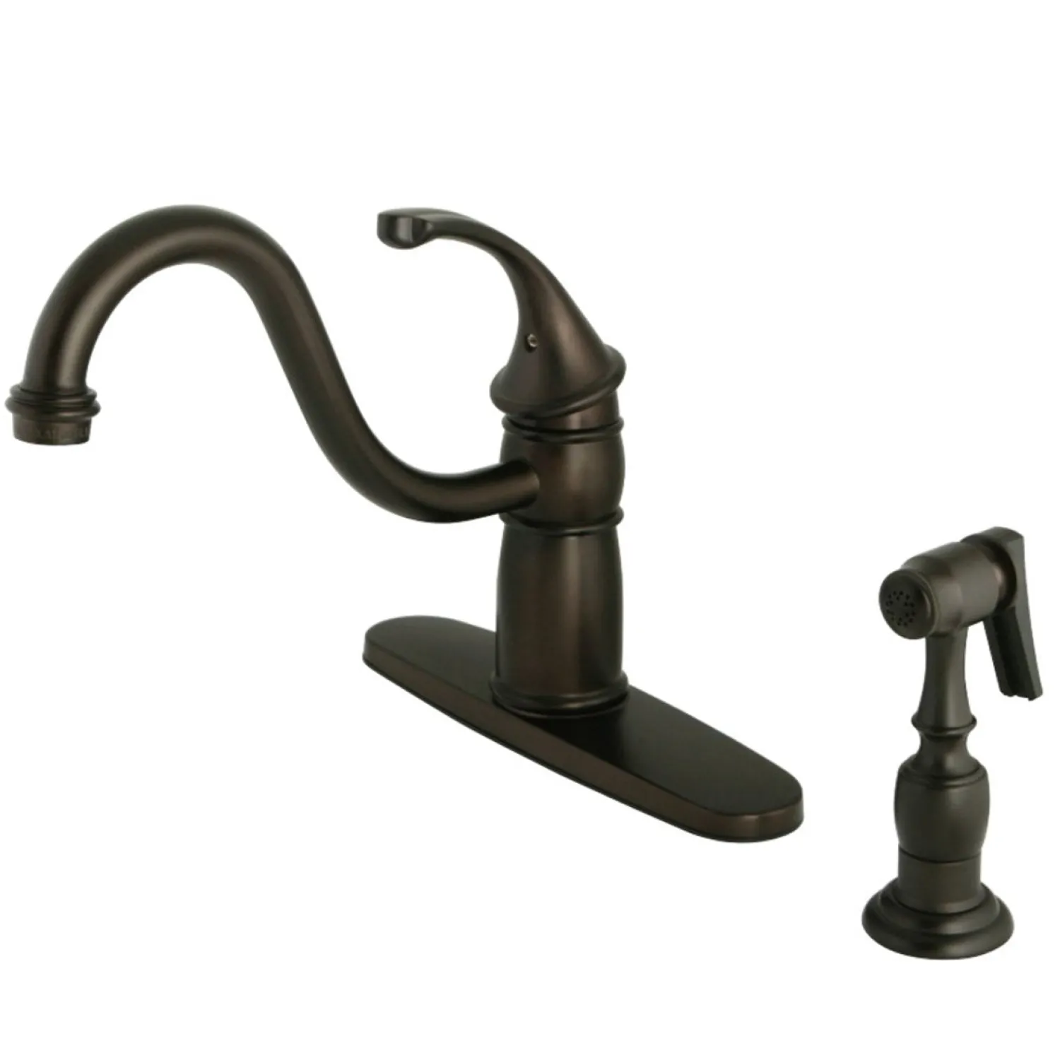 Discount Georgian 8" Centerset Kitchen Faucet with Brass Sprayer Faucets With Side Spray
