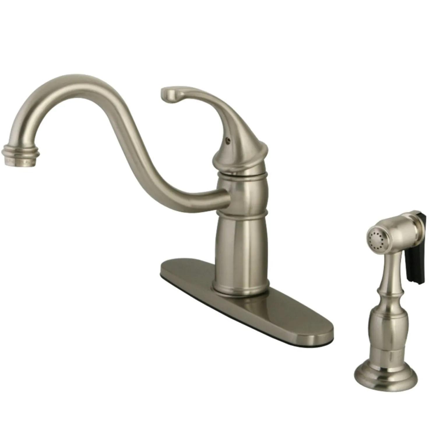 Discount Georgian 8" Centerset Kitchen Faucet with Brass Sprayer Faucets With Side Spray