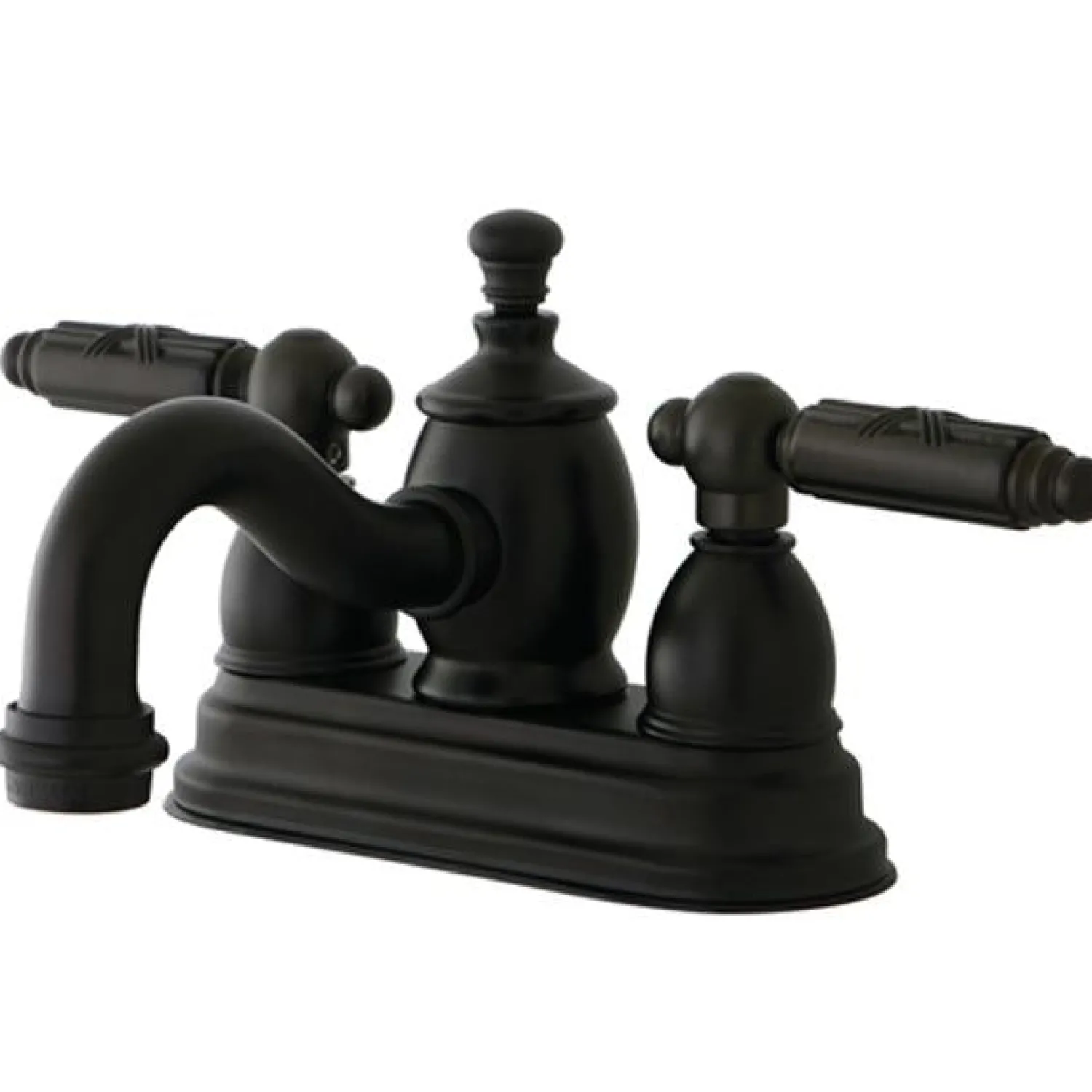 Sale Georgian 4" Centerset Lavatory Faucet with Metal Lever Handle and Heritage Spout 4" Center Set