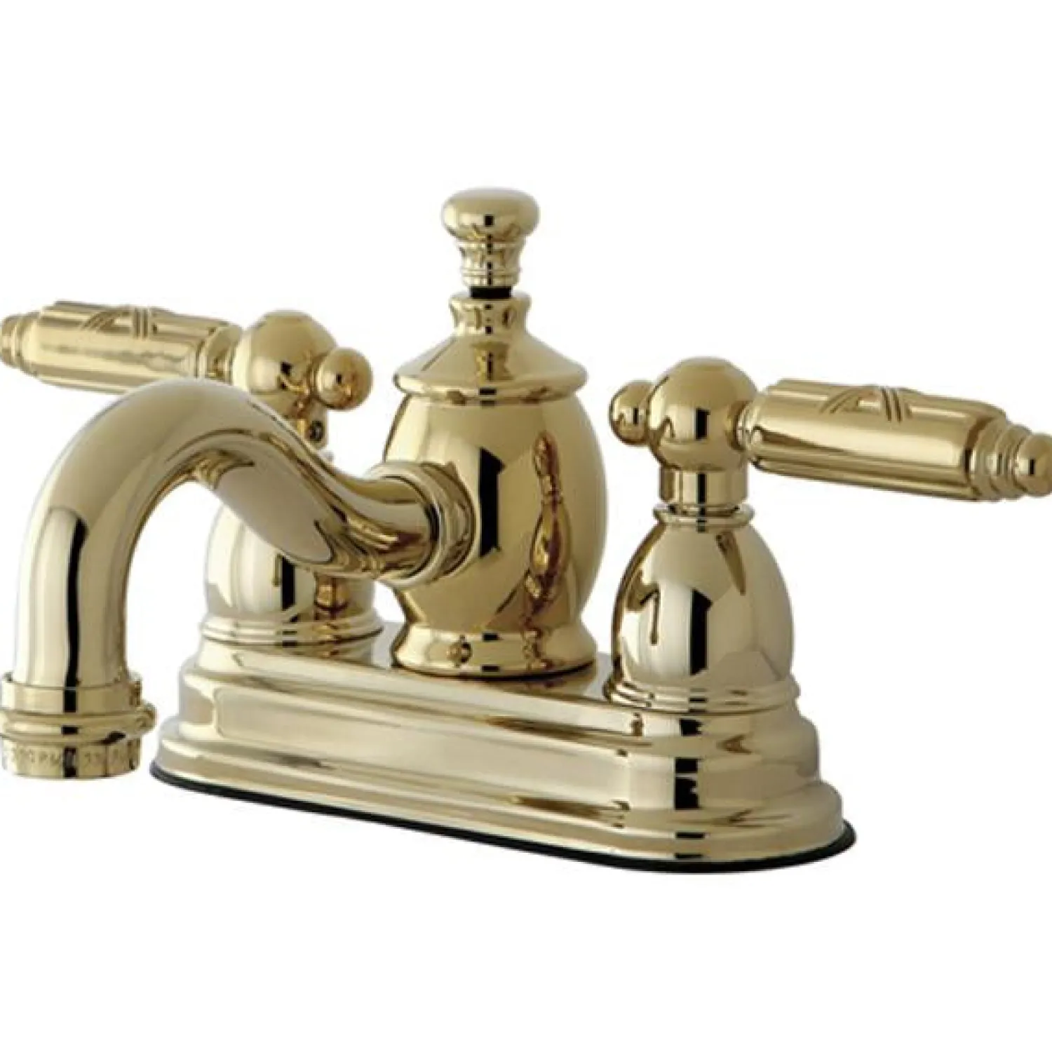 Sale Georgian 4" Centerset Lavatory Faucet with Metal Lever Handle and Heritage Spout 4" Center Set