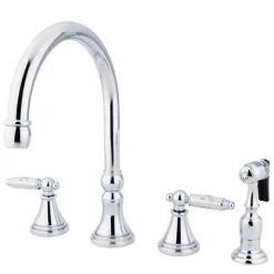 Online Georgian Gourmetier Two Handle Kitchen Faucet Widespread Kitchen Faucets