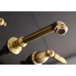 Discount Georgian Two-Handle Wall Mount Bathroom Faucet Wall Mount