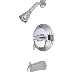 Hot GKB3631AL Water Saving Restoration Tub and Shower Faucet in Chrome with Lever Handles Tub & Shower Sets