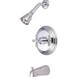 Best GKB3631AX Water Saving Restoration Tub and Shower Faucet in Chrome with Cross Handles Tub & Shower Sets