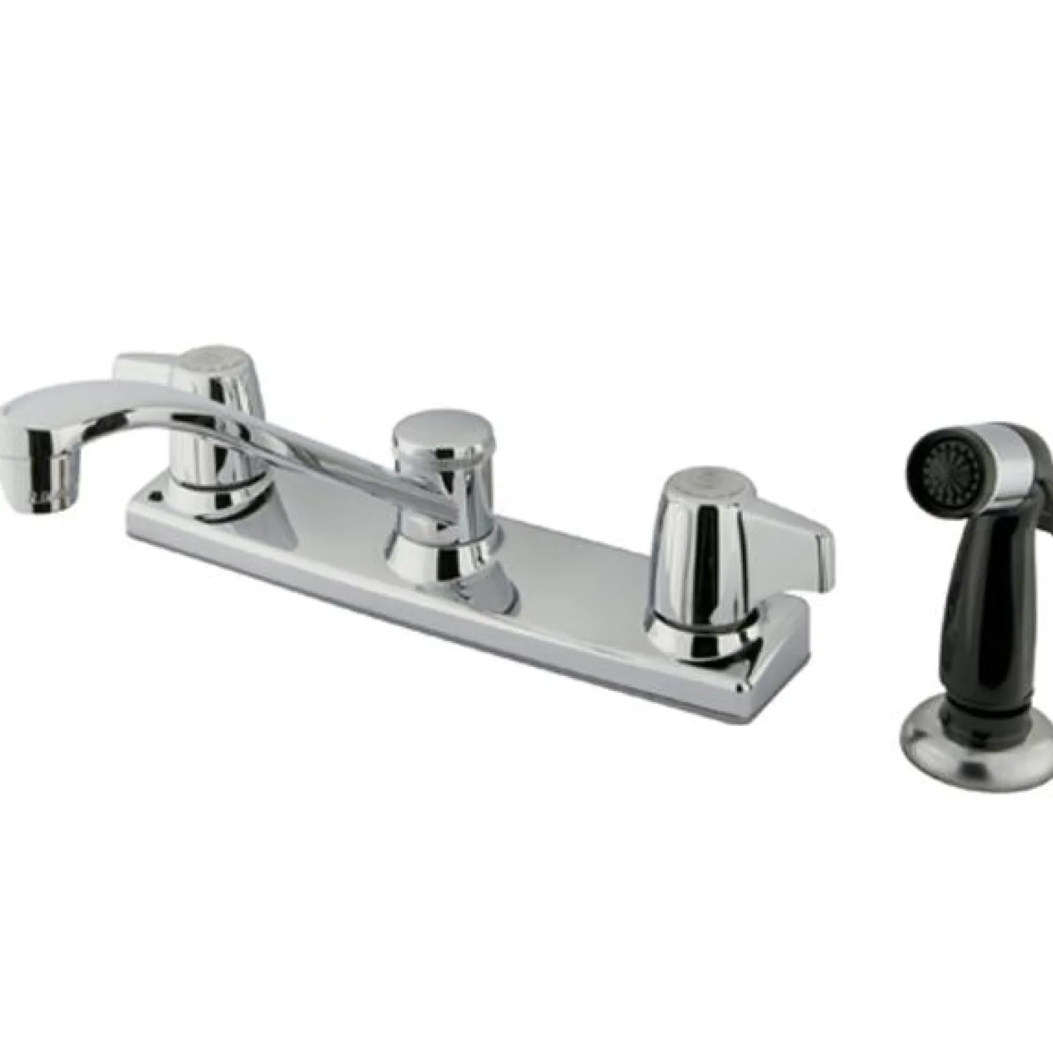 Outlet GKB120P Water Saving Americana Centerset Kitchen Faucet with Canopy Handle and Sprayer in Chrome Faucets With Side Spray