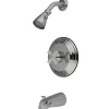 GKB3631PX Water Saving Restoration Tub and Shower Faucet in Chrome with Porcelain Cross Handles Tub & Shower Sets