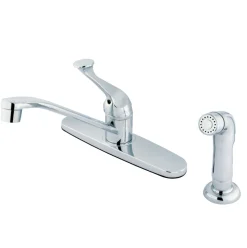 Online GKB572SP Water Saving Chatham Centerset Kitchen Faucet with Single Lever Handle and Matching Side Sprayer in Chrome Faucets With Side Spray