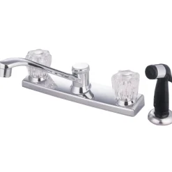 Sale GKB122 Water Saving Americana Centerset Kitchen Faucet with Acrylic Handle and Side Sprayer Faucets With Side Spray