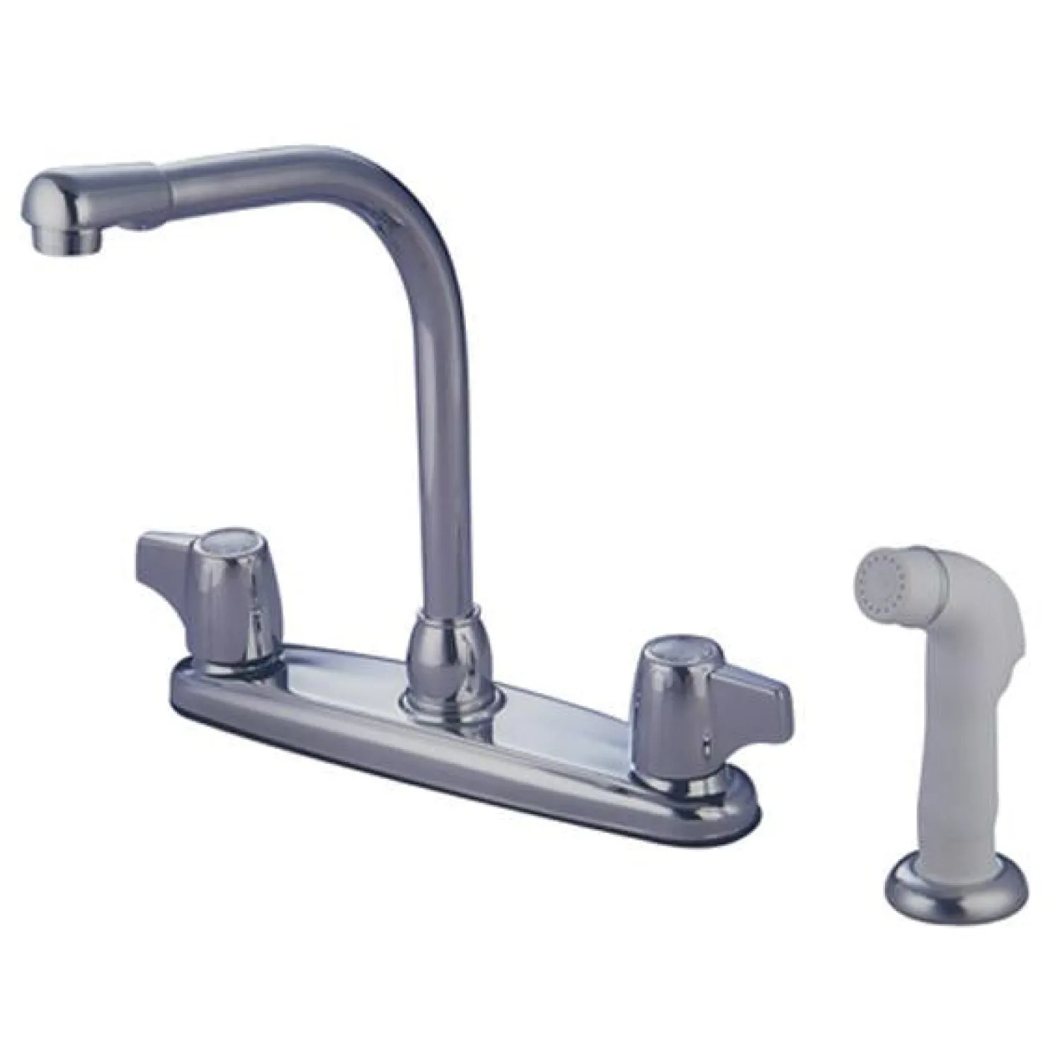 GKB742 Water Saving Magellan Centerset Chrome Kitchen Faucet with Canopy Handles and Side Sprayer Faucets With Side Spray