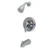 Hot GKB651 Water Saving Chatham Tub and Shower Faucet with 1.5GPM Shower Head and Single Lever Handle in Chrome Tub & Shower Sets