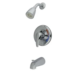 Hot GKB651 Water Saving Chatham Tub and Shower Faucet with 1.5GPM Shower Head and Single Lever Handle in Chrome Tub & Shower Sets