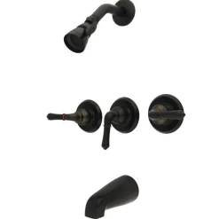 Best GKB235 Water Saving Magellan 3-Handle Tub and Shower Faucet in Oil Rubbed Bronze with Water Savings Showerhead Tub & Shower Sets