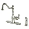 New Gourmetier American Classic 8" Centerset Single Handle Kitchen Faucets with Matching Sprayer Faucets With Side Spray