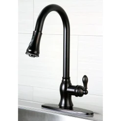 Best Gourmetier American Classic Single-Handle Pull-Down Sprayer Kitchen Faucet Single Hole