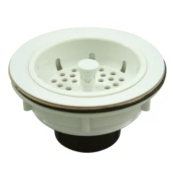 Sale Gourmetier BSP1011 Kitchen Sink Strainer in White Sink Drains, Disposer Flanges & Air Gaps