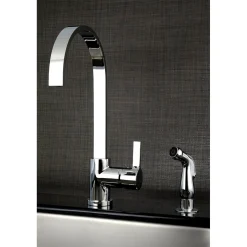 New Gourmetier Continental Single-Handle Kitchen Faucet with Side Sprayer Faucets With Side Spray