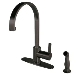 New Gourmetier Continental Single-Handle Kitchen Faucet with Side Sprayer Faucets With Side Spray