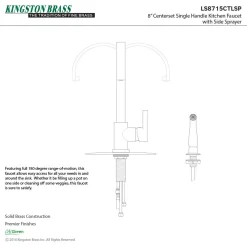 New Gourmetier Continental Single-Handle Kitchen Faucet with Side Sprayer Faucets With Side Spray