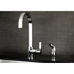 New Gourmetier Continental Single-Handle Kitchen Faucet with Side Sprayer Faucets With Side Spray