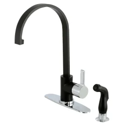 New Gourmetier Continental Single-Handle Kitchen Faucet with Side Sprayer Faucets With Side Spray