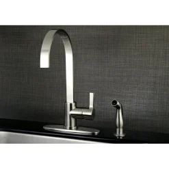 New Gourmetier Continental Single-Handle Kitchen Faucet with Side Sprayer Faucets With Side Spray