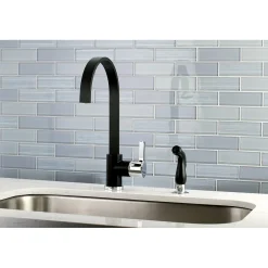 New Gourmetier Continental Single-Handle Kitchen Faucet with Side Sprayer Faucets With Side Spray