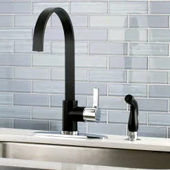 New Gourmetier Continental Single-Handle Kitchen Faucet with Side Sprayer Faucets With Side Spray
