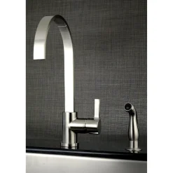 New Gourmetier Continental Single-Handle Kitchen Faucet with Side Sprayer Faucets With Side Spray