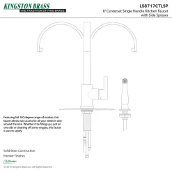 New Gourmetier Continental Single-Handle Kitchen Faucet with Side Sprayer Faucets With Side Spray