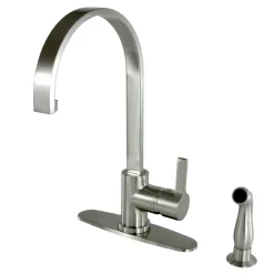 New Gourmetier Continental Single-Handle Kitchen Faucet with Side Sprayer Faucets With Side Spray