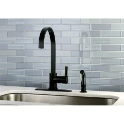 New Gourmetier Continental Single-Handle Kitchen Faucet with Side Sprayer Faucets With Side Spray