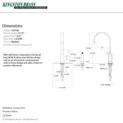 New Gourmetier Continental Single-Handle Kitchen Faucet with Side Sprayer Faucets With Side Spray