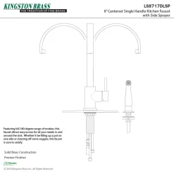 Clearance Gourmetier Concord Single-Handle Kitchen Faucet with Side Sprayer Faucets With Side Spray
