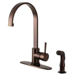 Clearance Gourmetier Concord Single-Handle Kitchen Faucet with Side Sprayer Faucets With Side Spray