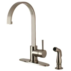 Clearance Gourmetier Concord Single-Handle Kitchen Faucet with Side Sprayer Faucets With Side Spray