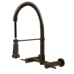 Online Gourmetier Concord 2-Handle Wall Mount Pull-Down Kitchen Faucet Wall Mounted Kitchen Faucets