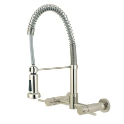 Online Gourmetier Concord 2-Handle Wall Mount Pull-Down Kitchen Faucet Wall Mounted Kitchen Faucets
