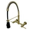 Hot Gourmetier Concord 2-Handle 2-Hole Wall Mount Pull-Down Kitchen Faucet Wall Mounted Kitchen Faucets