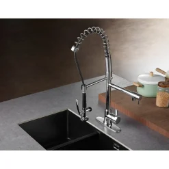 Sale Gourmetier Continental Single Hole Single-Handle Pre-Rinse Kitchen Faucet Single Hole